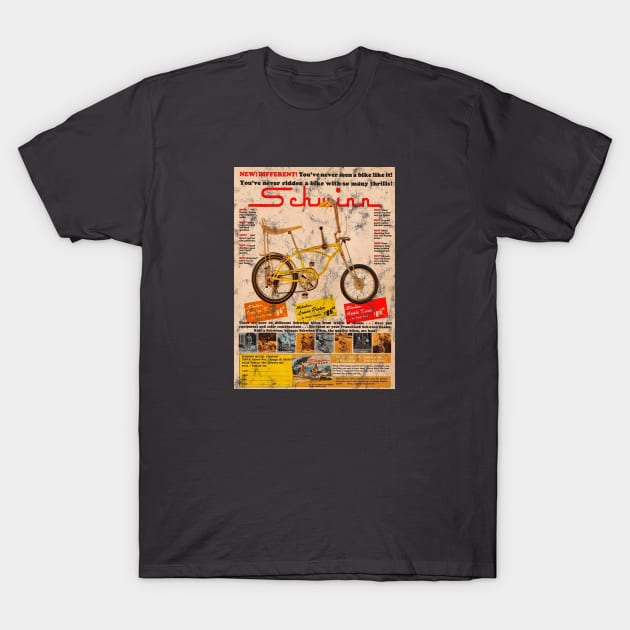 Vintage Schwinn Stingray Ad T-Shirt by offsetvinylfilm